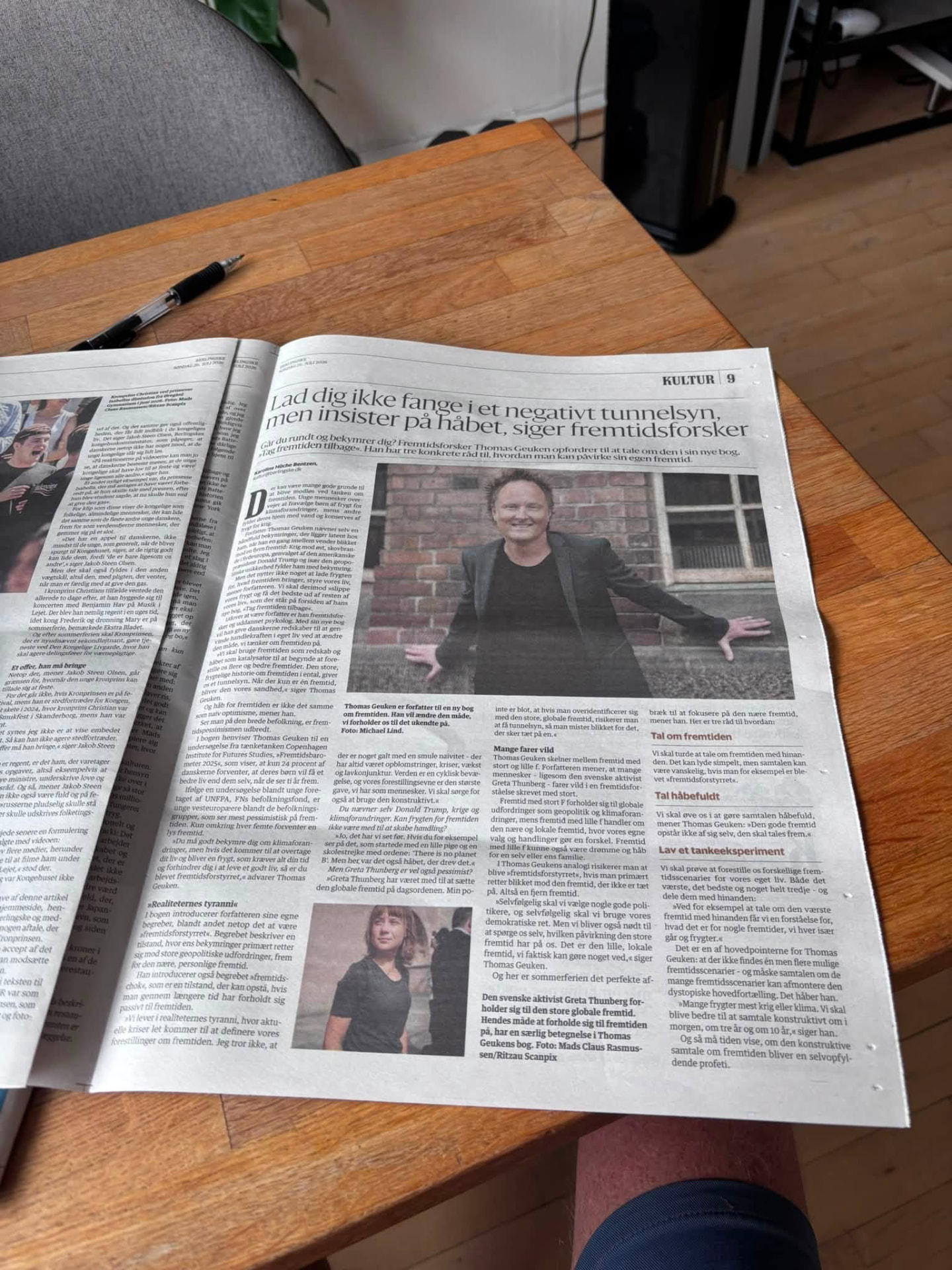 Newspaper culture feature interview with Thomas Geuken